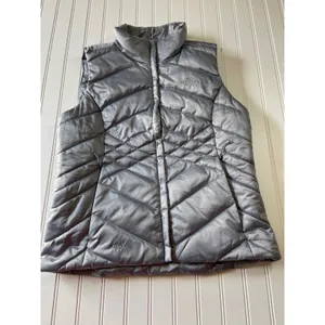 The North Face Womens Aconcagua 550-Fill Down Vest Metallic Silver Grey Medium thumbnail 2