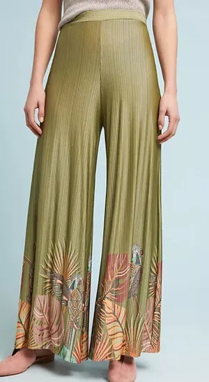 Farm Rio x Anthropologie Guadeloupe Wide Legs Pants Small thumbnail 1