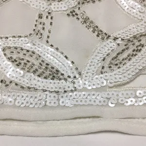 Verty • White Sequin Floral Skirt Large thumbnail 9