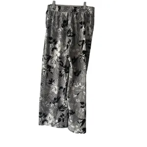 Anthropologie Monteau M Linen Blend Floral Black White Wide Leg Pants Coastal‎ Lightweight thumbnail 5