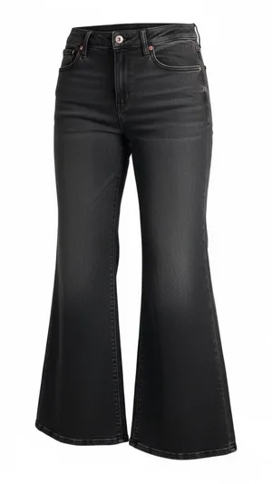 American Eagle Outfitters Black High-Rise Flare Jeans thumbnail 1