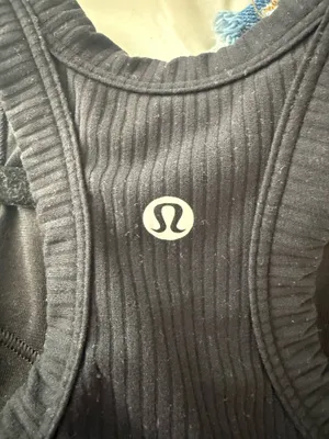 Lululemon Ribbed High Neck Bra Black thumbnail 3