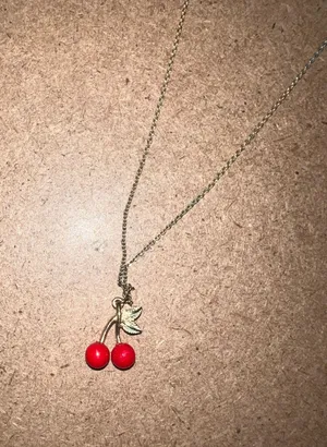 Cherry Necklace Gold thumbnail 1
