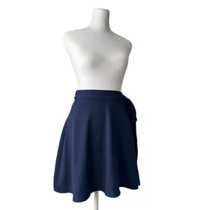 American Apparel Navy Blue Adjustable Self-Tie Wrap Mini Skirt thumbnail 5