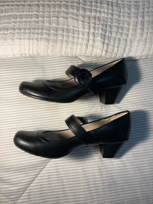 Life Stride Black Mary Jane Block Heel Pumps Size 8M thumbnail 4