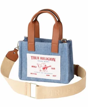 NWT True Religion Denim Mini Tote Bag Y2K Crossbody Bag Blue thumbnail 1
