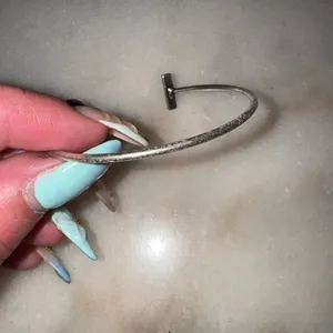 American Eagle Open cuff white stone bracelet thumbnail 4