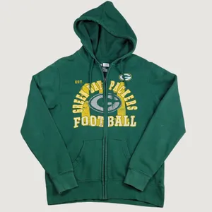 NFL Team Apparel Green Bay Packers Hoodie Womens Medium Green Zip Up Sweatshirt thumbnail 1