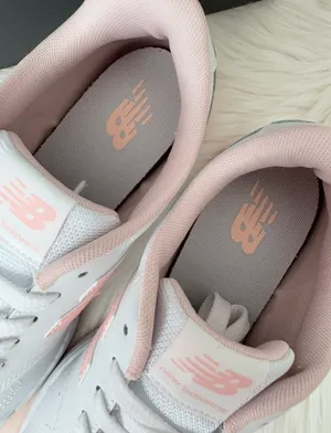 New Balance BB80 Low-Top Leather Sneakers, White/Pink Rose, Size 10/EU41.5 thumbnail 6