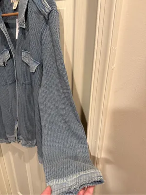 Festi by torrid Washed Light Blue Button thumbnail 5