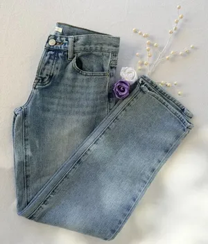 PacSun Womens Light Wash Low-Rise Straight Jeans With Button Fly Size 23 thumbnail 1