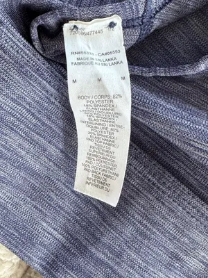 Nike Women's Dri-Fit Swoosh Racerback Longline Sports Bra M Heathered Blue thumbnail 3
