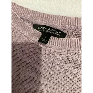 Banana Republic Pima Cotton Cashmere Purple Top thumbnail 3