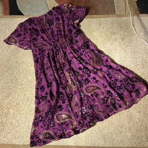 NEW Piper & Scoot Albie Purple Burnout Velvet Paisley‎ Midi Dress L PSD4193-PS thumbnail 7