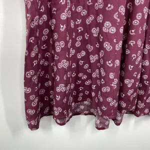 Auguste the Label Mae Devine Mini Dress Burgundy Floral Ruffle US 4‎ AU 8 JM193 thumbnail 4