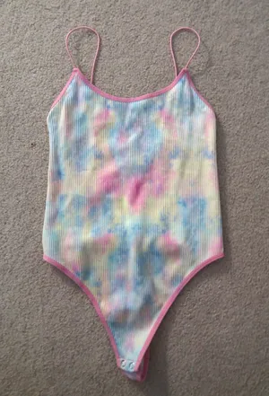 Tie Dye Spaghetti Strap Bodysuit Multiple thumbnail 1