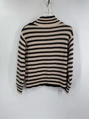 J.Crew Striped Mockneck Sweater Size XS Jewel Rhinestone Twee Glam Preppy Heavy thumbnail 3