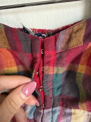 American Eagle Plaid Bustier Halter Crop Top thumbnail 3