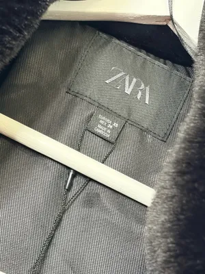 ZARA Black Faux Fur Coat Plush Glam Party Evening Quiet Luxury Statement Jacket XS thumbnail 4