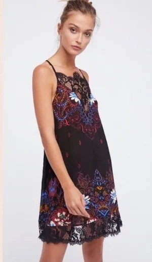 Free People Who's Sorry Now Slip Dress Size Small thumbnail 1