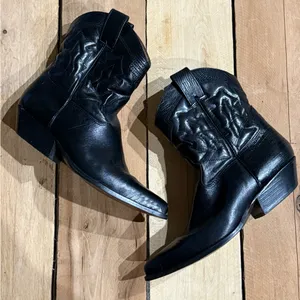 Vintage‎ Nine West Short Blank leather Cowboy boots Size 9M B40 thumbnail 1