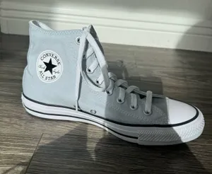 Converse Chuck Taylor All Star High Top Sneakers Women’s 9 Light Gray thumbnail 1