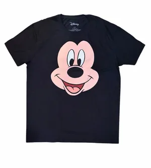 Disney Mickey Mouse Oversized T-Shirt Women’s XL Black 100% Cotton Graphic Tee thumbnail 1