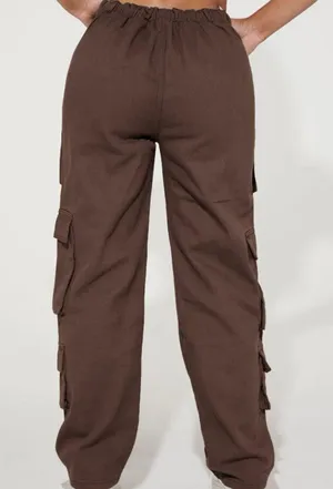 Low Waist Brown Cargo Pants Size XXS thumbnail 2