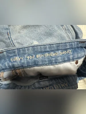 American Eagle Outfitters Light Blue Distressed Denim Cutoff Shorts thumbnail 3