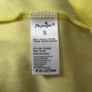 Papaya Yellow Sleeveless Lace Back‎ Cutout Mini Dress 20369D Small NWT thumbnail 8