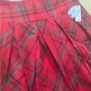 NWT Disney Red Plaid A-Line Skirt S satin taffeta toule christmas 28”waist thumbnail 4