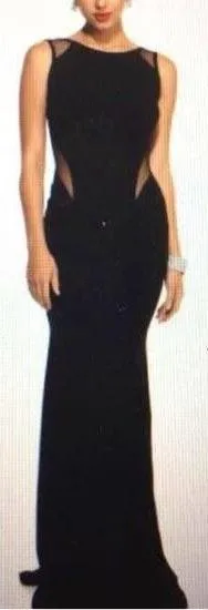 Windsor Backless Long Black Dress thumbnail 1