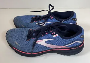 Brooks Ghost 15 Women’s Running Sneakers Blue Peacoat Pink US 9.5 thumbnail 4