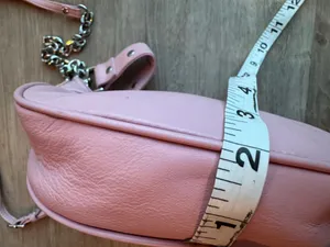 Núnoo Pluto Rivet Silky Pink Leather Crescent Studded Shoulder Bag Y2K thumbnail 4