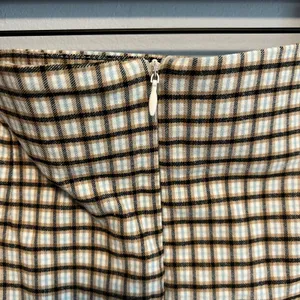Have Brown Blue and Black Plaid Pencil Skirt Size Large Fall Preppy thumbnail 4