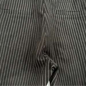 Betabrand Black White Pinstripe Straight Classic Yoga Pants Large L thumbnail 4