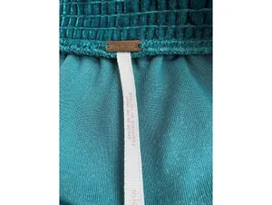 Free People Velvet Puff Sleeve Top in Teal, Size Small thumbnail 6