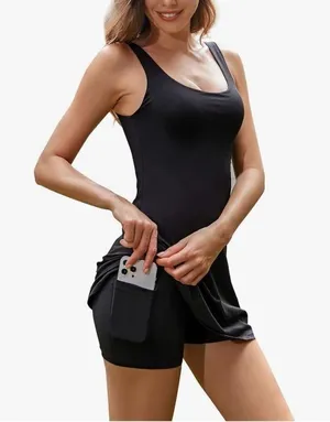 NEW Tennis Golf Dress Built-in Bra & Shorts Dress Pockets XS thumbnail 2