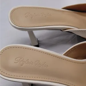 Rylee's Rodeo Western Heels Sz 10 Ivory Brown Pointed Toe Coastal Cowgirl Mules thumbnail 8