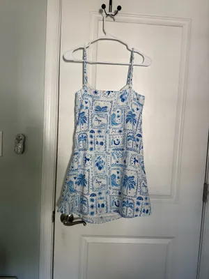 Altar'd State Dress Mini Blue thumbnail 4