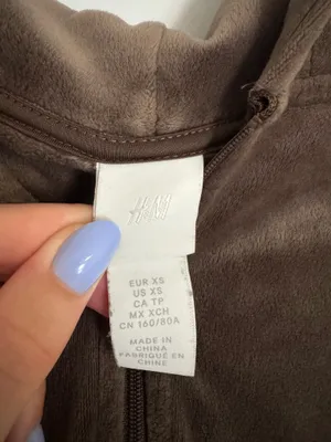 H&M Brown zip-up thumbnail 2