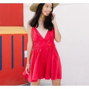 Jetset Diaries Grazie Red Lace Mini Dress XS NWT Backless‎ Scallop Party thumbnail 14