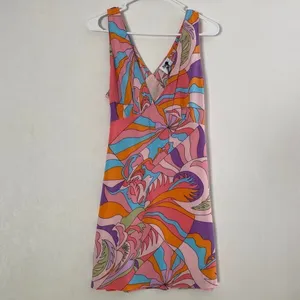 Princess Polly Psychedelic Mini Dress US 10 Retro Mod Groovy NWT thumbnail 2