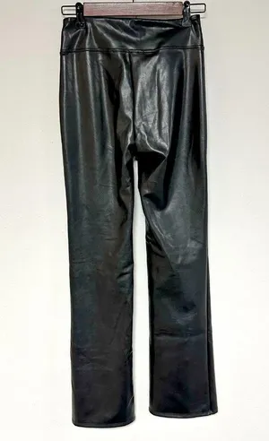 Abercrombie Split-Hem Vegan Leather Slim Flare Pants thumbnail 7