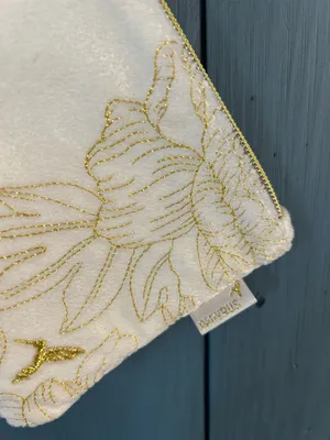 Papyrus White and Gold Floral Wristlet (New) thumbnail 2