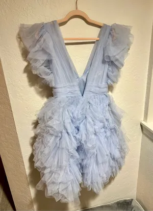 Mac Duggal Lavender Tulle Dress thumbnail 5