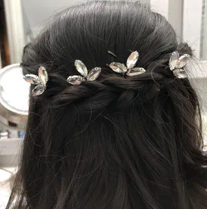 Crystal Rhinestone Hair Pins Silver thumbnail 1