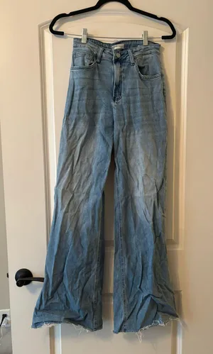 Bayeas Wide Leg Jeans Blue Size 28 thumbnail 1
