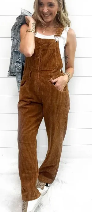 Allie Rose Corduroy Overalls size Small thumbnail 1