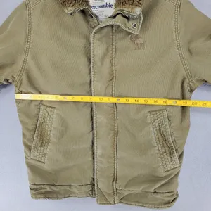Abercrombie Adirondack Jacket Womens XL Green Sherpa Lined Canvas Coat Army‎ thumbnail 6